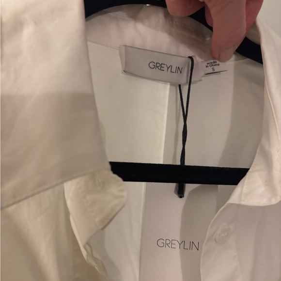 Greylin Nora Smocked Linen Shirt - Picture 7 of 7